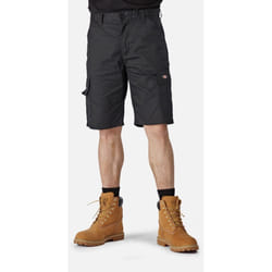 Dickies Everyday Polyester Men's Black Knee-Length Shorts - Black, 34