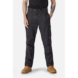 Dickies Action Flex Polyester Men's Black Outdoor Trousers - Black, 40"