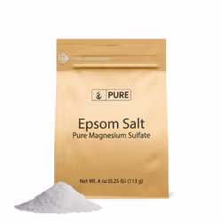 Pure Original Ingredients Epsom Salt (4 oz) Pure Magnesium Sulfate Food Grade Soaking Solution