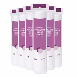 Amazon Basics Exfoliating Cotton Round 600 Count (6 Packs of 100) (Previously Solimo)