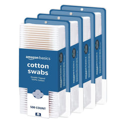 Amazon Basics Cotton Swabs  2000 Count (4 Packs of 500)