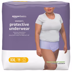 Amazon Basics Incontinence Underwear for Women Protective Disposable Postpartum Maximum Absorbency XX-Large Lavender 1 ...