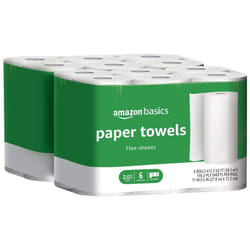 Amazon Basics 2-Ply Flex-Sheets Paper Towels  12 Basics Rolls = 32 Regular Rolls  Everyday Value with 150 Sheets per Roll