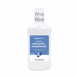 Amazon Basics Whitening Anticavity Mouthwash  16 Fluid Ounces  Fresh mint  1-Pack (Previously Solimo)