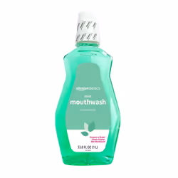 Amazon Basics Fresh Breath Mouthwash  Mint  33.8 Fl Oz  (Previously Solimo)