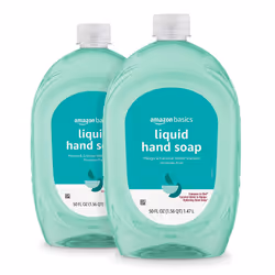 Amazon Basics Liquid Hand Soap Refill  Mango & Coconut Water Scent  Triclosan-Free  50 Fl Oz (Pack of 2)