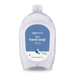 Amazon Basics Gentle & Mild Clear Liquid Hand Soap Refill  Triclosan-free  50 Fluid Ounces  1-Pack (Previously Solimo)