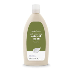 Amazon Basics Daily Oatmeal Body Lotion and Skin Protectant Moisturizer  Fragrance Free  18 Fl Oz (Pack of 1) (Previously Solimo)