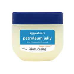 Amazon Basics Petroleum Jelly White Petrolatum Skin Protectant  Unscented  7.5 Ounce  Pack of 1