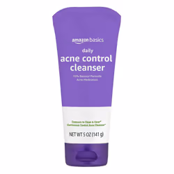 Amazon Basics Acne Cleanser Face Wash  Daily Control Maximum Strength 10 Benzoyl Peroxide 5 Ounce