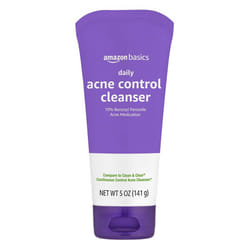 Amazon Basics Acne Cleanser Face Wash  Daily Control Maximum Strength 10 Benzoyl Peroxide 5 Ounce