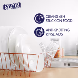 Amazon Brand - Presto! Triple Action Dishwasher Pacs  Lemon Scent  70 Count