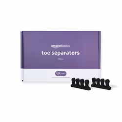Amazon Basics Toe Separators Black Solid 120 Count Large
