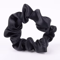 Amazon Basics Satin Scrunchies Black Hair Ties  Pack of 8