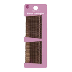 Amazon Basics Bobby Pins Brown 72 Count