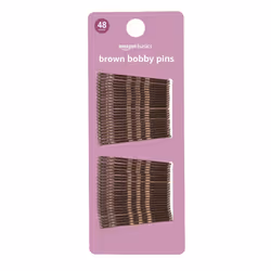 Amazon Basics Bobby Pins Brown 48 Count