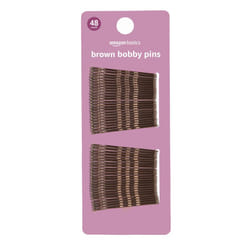 Amazon Basics Bobby Pins Brown 48 Count