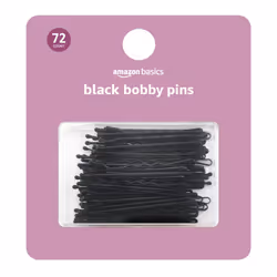 Amazon Basics Bobby Pins in Case Black 72 Count