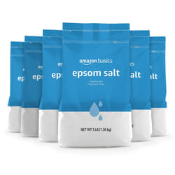 Amazon Basics Epsom Salt Soak  Magnesium Sulfate USP  3 Pound  6-Pack