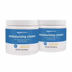 Amazon Basics Moisturizer Cream for Face Dry Skin Hydrating 16 Ounces 2-Pack