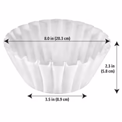 Amazon Basics Basket Coffee Filters for 8-12 Cup Coffee Makers  White  200 Count