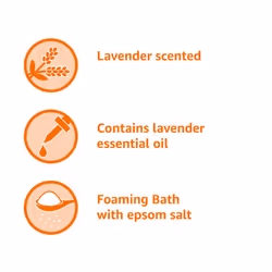Amazon Basics Lavender Scented Foaming Bath with Essential Oil  34 Fluid Ounce