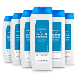 Amazon Basics 2in1 Dandruff Shampoo and Conditioner Gentle pH Balanced 1 oz Pack of 6 Previously Solimo