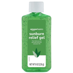 Amazon Basics Sunburn Relief Gel with Aloe Vera 8 oz Pack of 1 Previously Solimo