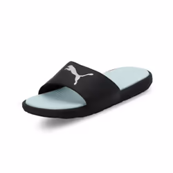 PUMA Women's Cool CAT 2.0 Sport WNS Slide Sandal  Black Silver-Fair Aqua  7