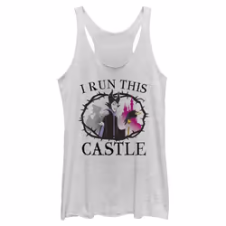 Disney womens Disney Princess Maleficent Run This Castle Tri-blend Rac
