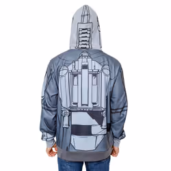STAR WARS Mandalorian Costume Hoodie SweatshirtLG  Charcoal