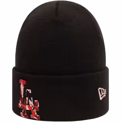 New Era Unisex Adults LA Dodgers Camo Logo Cuff Winter Beanie Hat - Black