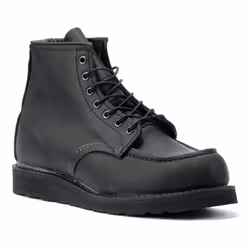 ) Red Wing Shoes 6 Inch Moc Classic Leather Men's Black Boots - Black, 10 (Adults'