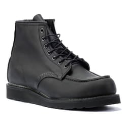 ) Red Wing Shoes 6 Inch Moc Classic Leather Men's Black Boots - Black, 10 (Adults'