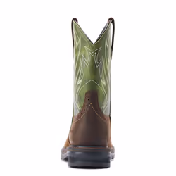 Ariat Mens Sierra Shock Shield Steel Toe Work Boot Dark Brown/Grass Green 10.5