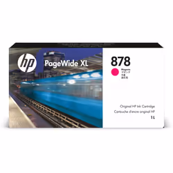 HP 878 1-liter Magenta PageWide XL Ink Cartridge, Standard Yield, Magenta, Dye-based ink, 1000 ml, 1 pc(s), Single pack