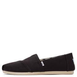 TOMS Womens Alpargata Recycled cotton canvas Slip On Sneaker Black Recycled cotton canvas