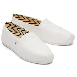 ) TOMS Alpargata 100% Cotton Women's White Espadrilles - White, 8 (Adults'