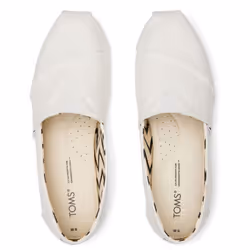 ) TOMS Alpargata 100% Cotton Women's White Espadrilles - White, 8 (Adults'