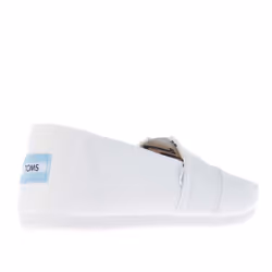 Womens Toms Recycled Cotton Canvas Alpargata Espadrille Pumps in white. - UK 4