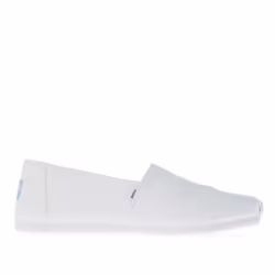 Womens Toms Recycled Cotton Canvas Alpargata Espadrille Pumps in white. - UK 7
