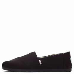 TOMS Womens  Alpargata Recycled Slip-On - Wide Width Solid Black 10 W
