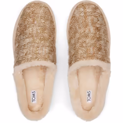 Toms Sage Sahara Brown Womens Faux Fur Slippers - 3 UK 35.5 EU 5 US