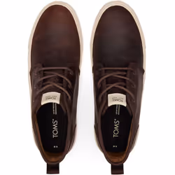 ) TOMS Carlo Mid Terrain Leather Men's Clover Brown Trainers - Brown, 7 (Adults'