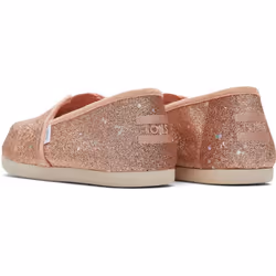 Toms Alpargata Rose Gold Glitter Womens Slipons Shoes - 4 UK 36.5 EU 6 US