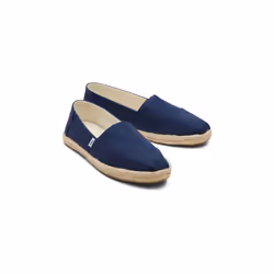 ) TOMS Alpargata Rope 100% Cotton Women's Navy Espadrilles - Blue, 8 (Adults'