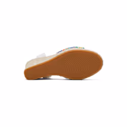 ) TOMS Marisela Polyester Women's White Wedges - White, 8 (Adults'