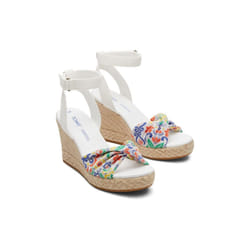 ) TOMS Marisela Polyester Women's White Wedges - White, 7 (Adults'
