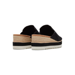 ) TOMS Diana Mule Polyester Women's Black Wedges - Black, 5 (Adults'