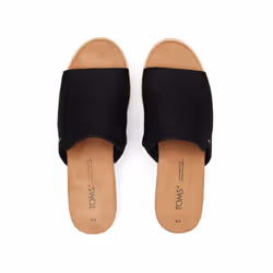 ) TOMS Diana Mule Polyester Women's Black Wedges - Black, 7 (Adults'